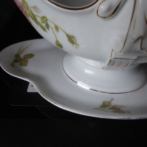 VTG Circa 1920s Rosenthal Empire Gravy Bowl W/ Woman Face Handles & Underplate - Picture 15 of 16